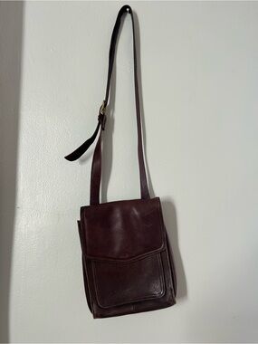 Fossil Dark Brown Leather Crossbody Bag